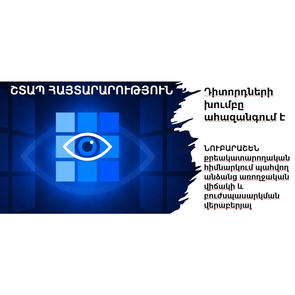 Public Monitoring Group Raises Serious Concerns over Healthcare and Medical Services at Nubarashen Penitentiary